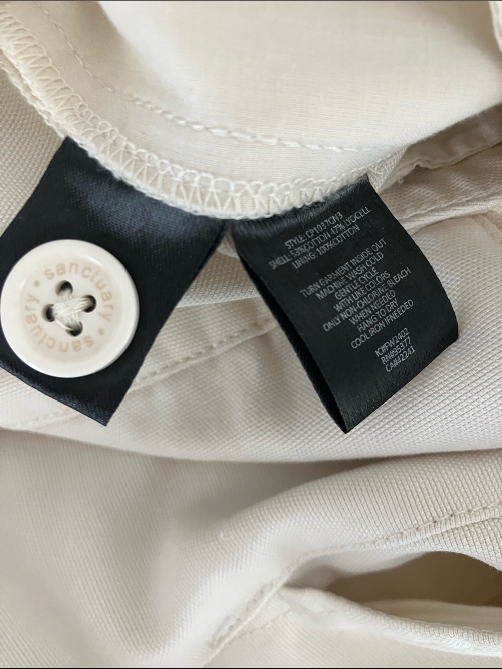 SANCTUARY Standard Surplus Cream Wide-Leg Cropped Cargo Pants Women’s 29 - Picture 11 of 12